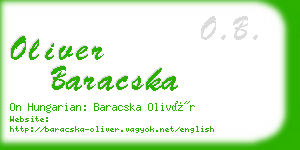 oliver baracska business card